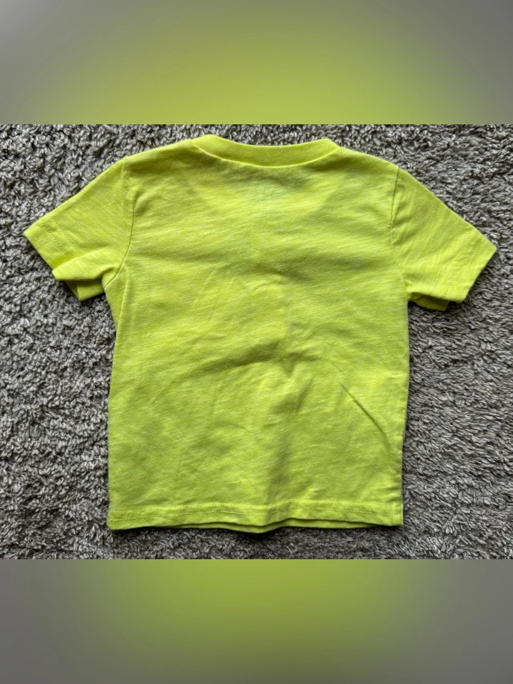 Carter’s Baby Boy Neon Yellow Dinosaur Pocket Henley Tee 6M